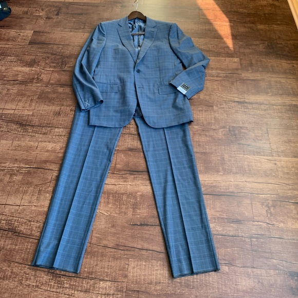 Ermenegildo Zegna blue plaid size 42R(52R) suit